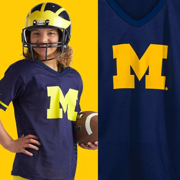 Franklin Sports NCAA Kids Football Uniform SetYouth Football Costume for Boys ampamp Girls  Set Includes Helmet Jersey ampamp PantsMichigan Wolverines