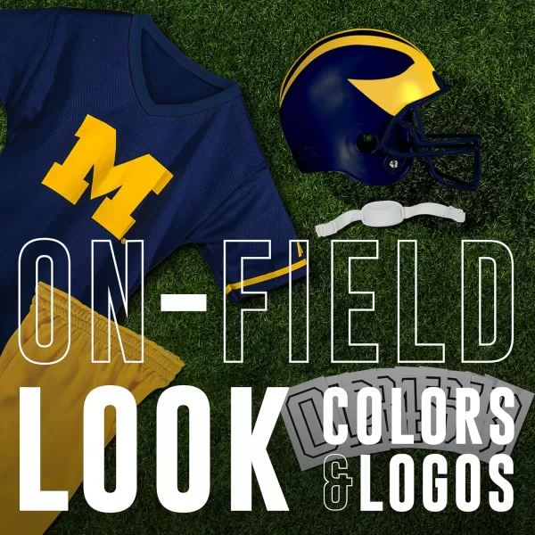 Franklin Sports NCAA Kids Football Uniform SetYouth Football Costume for Boys ampamp Girls  Set Includes Helmet Jersey ampamp PantsMichigan Wolverines