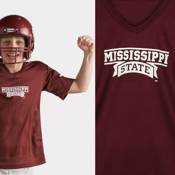 Franklin Sports NCAA Kids Football Uniform SetYouth Football Costume for Boys ampamp Girls  Set Includes Helmet Jersey ampamp PantsMississippi State Bulldogs