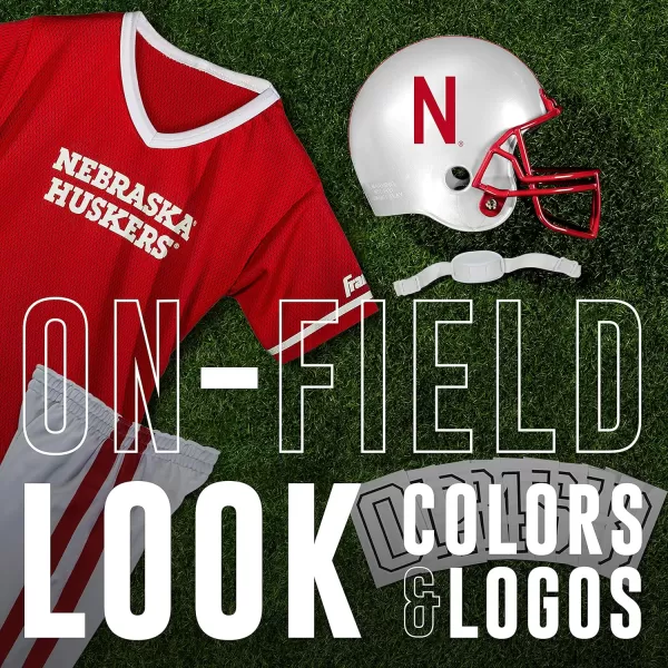 Franklin Sports NCAA Kids Football Uniform SetYouth Football Costume for Boys ampamp Girls  Set Includes Helmet Jersey ampamp PantsNebraska Cornhuskers