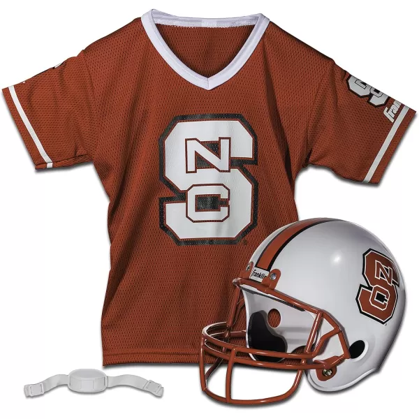 Franklin Sports NCAA Kids Football Uniform SetYouth Football Costume for Boys ampamp Girls  Set Includes Helmet Jersey ampamp PantsNorth Carolina State Wolfpack