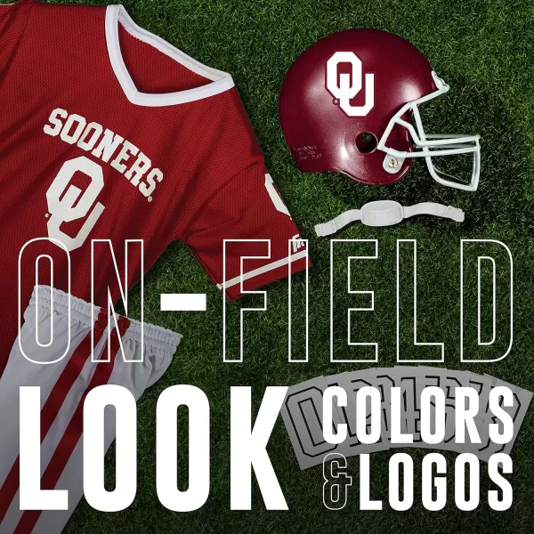 Franklin Sports NCAA Kids Football Uniform SetYouth Football Costume for Boys ampamp Girls  Set Includes Helmet Jersey ampamp PantsOklahoma Sooners