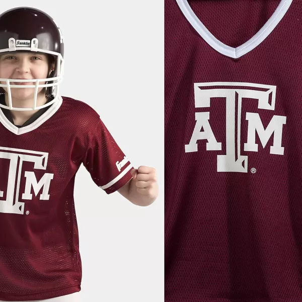 Franklin Sports NCAA Kids Football Uniform SetYouth Football Costume for Boys ampamp Girls  Set Includes Helmet Jersey ampamp PantsTexas AM Aggies