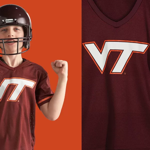 Franklin Sports NCAA Kids Football Uniform SetYouth Football Costume for Boys ampamp Girls  Set Includes Helmet Jersey ampamp PantsVirginia Tech Hokies