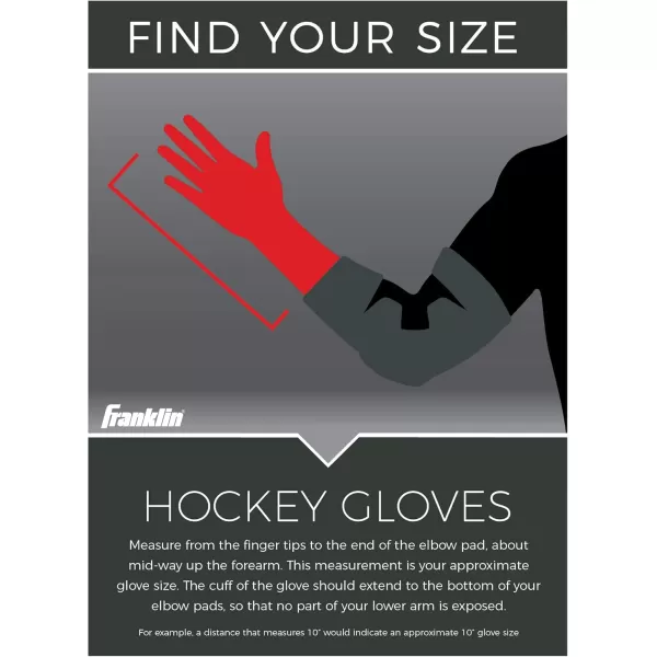 Franklin Sports NHL Kids Youth Street Hockey Gloves  HG150 Junior Hockey Gloves for Street  Roller Hockey  Padded Kids Hockey Glove Pair  Youth Street Hockey Equipment  GearYouth Small