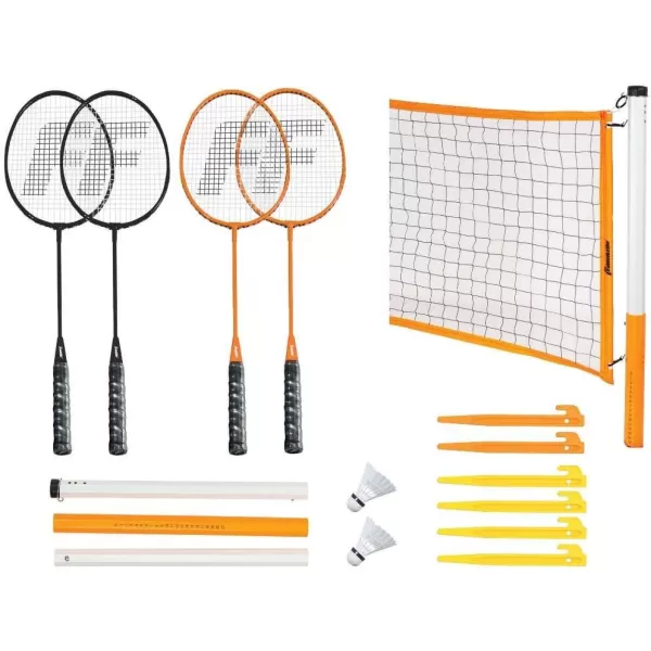 Franklin Sports Portable Badminton Set  Adult and Kids Badminton Net  Perfect BackyardLawn Game  Includes 4 Racquets  RecreationalClassic