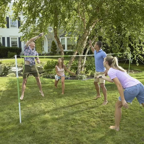 Franklin Sports Portable Badminton Set  Adult and Kids Badminton Net  Perfect BackyardLawn Game  Includes 4 Racquets  RecreationalIntermediate