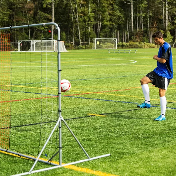 Franklin Sports Soccer Rebounder  Tournament Steel Soccer Rebounding Net  Perfect for Backyard Soccer Practice and Soccer Training  12 x 6 ampamp 6 x 412 x 6  Silver