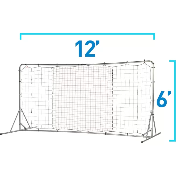 Franklin Sports Soccer Rebounder  Tournament Steel Soccer Rebounding Net  Perfect for Backyard Soccer Practice and Soccer Training  12 x 6 ampamp 6 x 412 x 6  Silver
