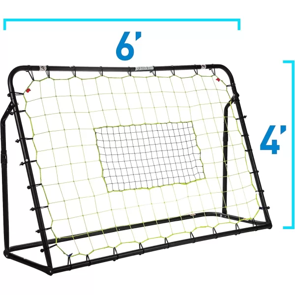 Franklin Sports Soccer Rebounder  Tournament Steel Soccer Rebounding Net  Perfect for Backyard Soccer Practice and Soccer Training  12 x 6 ampamp 6 x 46 x 4  Black