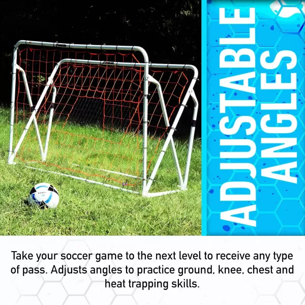 Franklin Sports Soccer Rebounder  Tournament Steel Soccer Rebounding Net  Perfect for Backyard Soccer Practice and Soccer Training  12 x 6 ampamp 6 x 46 x 4  White