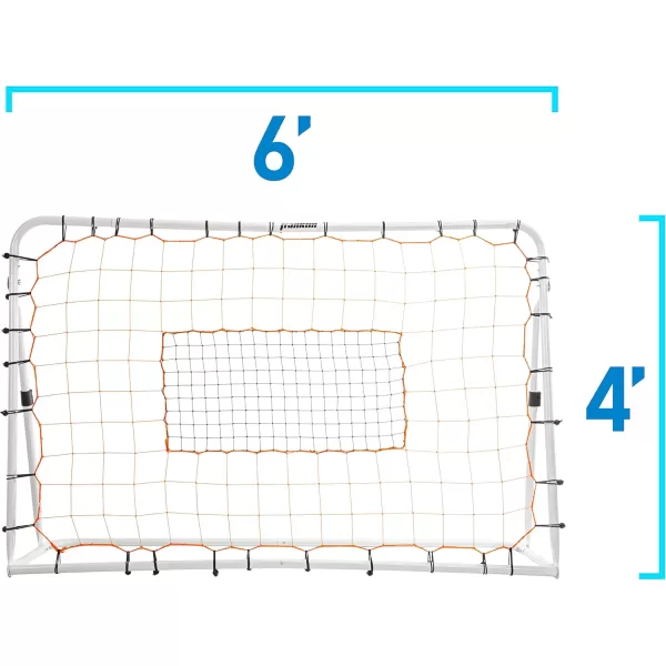 Franklin Sports Soccer Rebounder  Tournament Steel Soccer Rebounding Net  Perfect for Backyard Soccer Practice and Soccer Training  12 x 6 ampamp 6 x 46 x 4  White