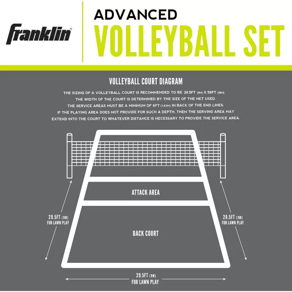Franklin Sports Volleyball and Badminton SetAdvanced BadmintonVolleyball Set