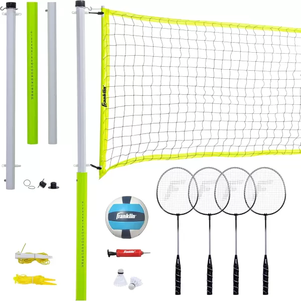 Franklin Sports Volleyball and Badminton SetAdvanced BadmintonVolleyball Set