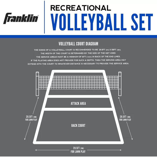 Franklin Sports Volleyball and Badminton SetRecreational BadmintonVolleyball Set