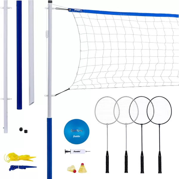 Franklin Sports Volleyball and Badminton SetRecreational BadmintonVolleyball Set