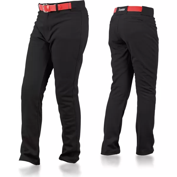 Franklin Sports Youth Baseball  Softball Pants  Knee High  Relaxed Fit Kids Baseball Pants  White Black  Grey PantsBlack