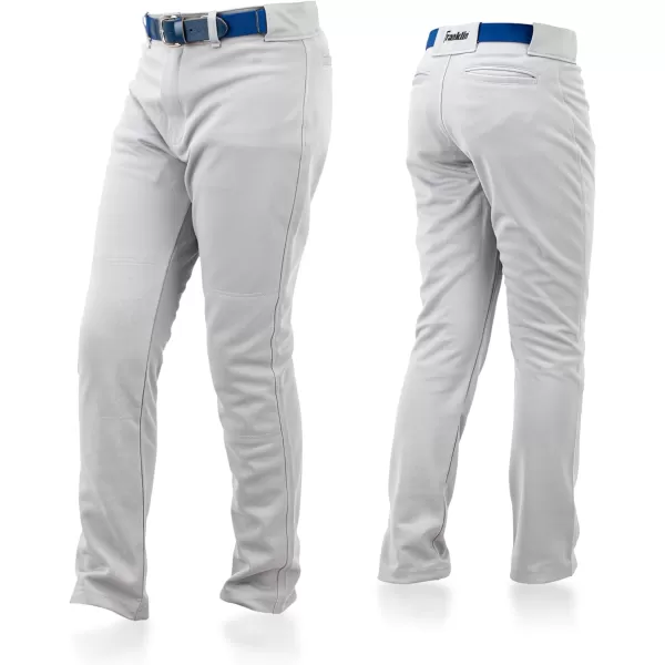 Franklin Sports Youth Baseball  Softball Pants  Knee High  Relaxed Fit Kids Baseball Pants  White Black  Grey PantsGray