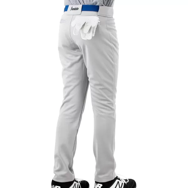 Franklin Sports Youth Baseball  Softball Pants  Knee High  Relaxed Fit Kids Baseball Pants  White Black  Grey PantsGray