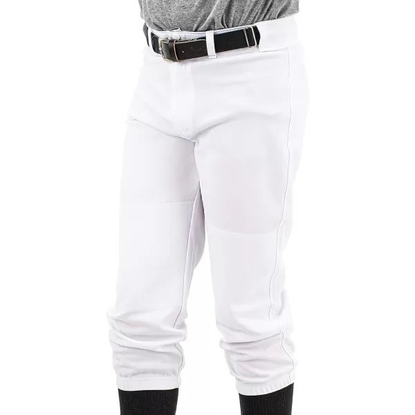 Franklin Sports Youth Baseball  Softball Pants  Knee High  Relaxed Fit Kids Baseball Pants  White Black  Grey PantsWhite