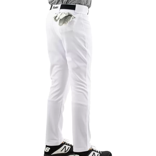 Franklin Sports Youth Baseball  Softball Pants  Knee High  Relaxed Fit Kids Baseball Pants  White Black  Grey PantsWhite