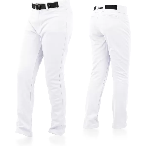 Franklin Sports Youth Baseball  Softball Pants  Knee High  Relaxed Fit Kids Baseball Pants  White Black  Grey PantsWhite