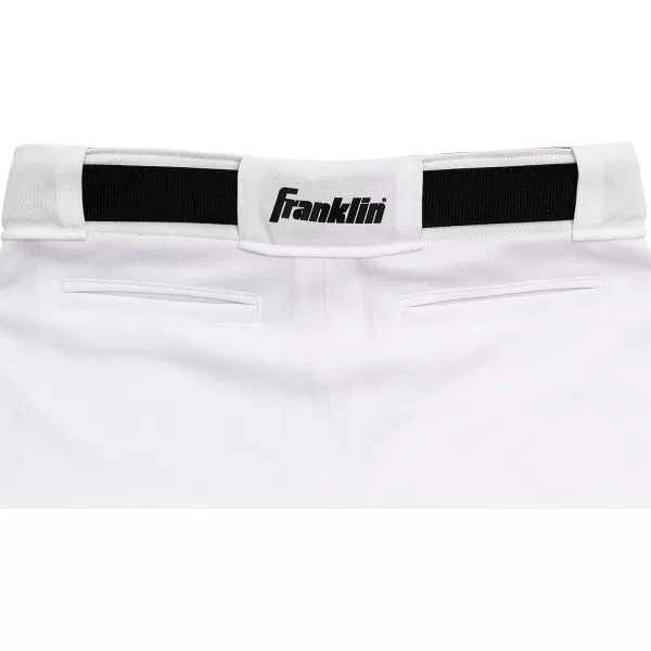 Franklin Sports Youth Baseball  Softball Pants  Knee High  Relaxed Fit Kids Baseball Pants  White Black  Grey PantsWhite
