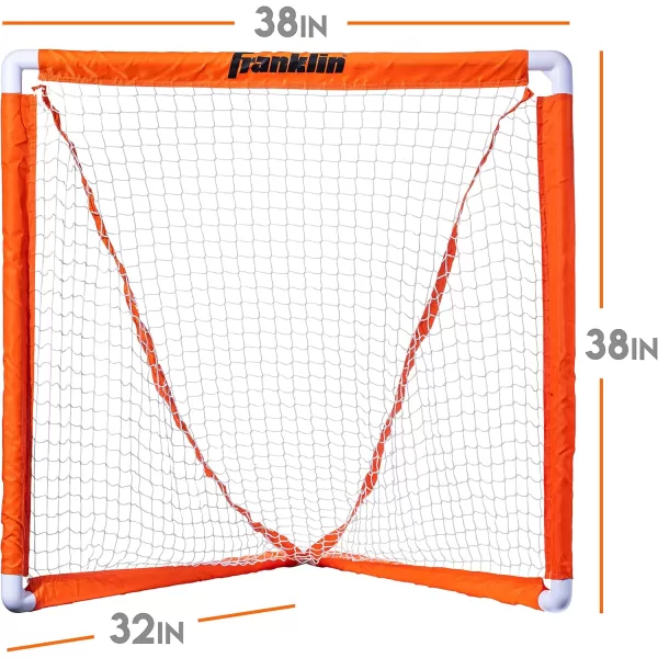 Franklin Sports Youth Lacrosse Goal  Small Kids Lacrosse Net  Portable Lax Mini Box Goal  Backyard Goal for Youth Lacrosse  38quot x 38quot