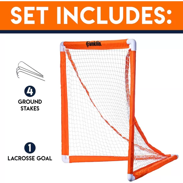 Franklin Sports Youth Lacrosse Goal  Small Kids Lacrosse Net  Portable Lax Mini Box Goal  Backyard Goal for Youth Lacrosse  38quot x 38quot