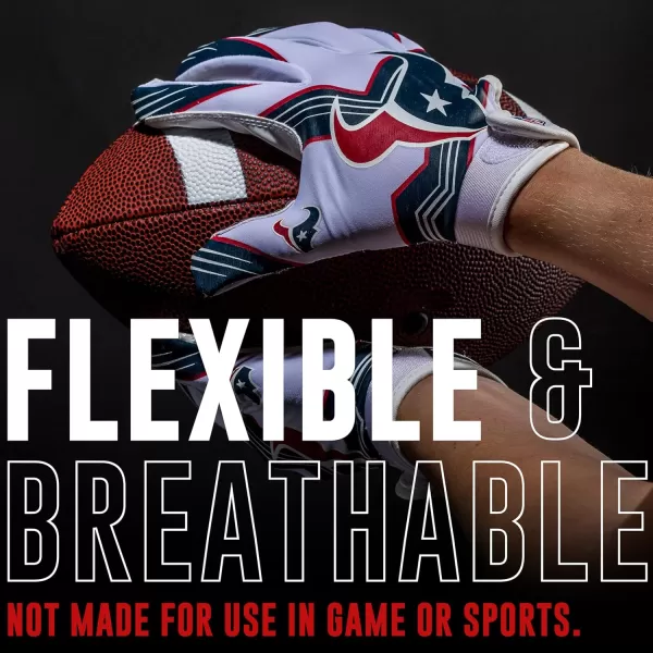 Franklin Sports Youth NFL Football Receiver Gloves  Kids Football Gloves Pair  NFL Team Logos and Silicone Palm  All Youth Sizes  Great Game Gear  Football Costume AccessoryHouston Texans