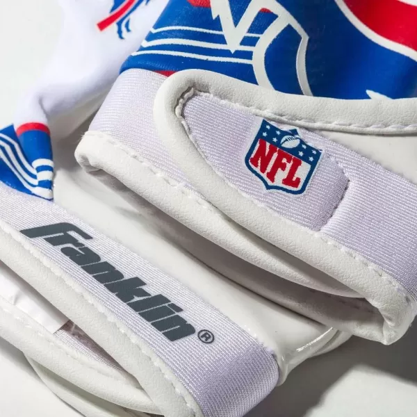 Franklin Sports Youth NFL Football Receiver Gloves  Kids Football Gloves Pair  NFL Team Logos and Silicone Palm  All Youth Sizes  Great Game Gear  Football Costume AccessoryBuffalo Bills
