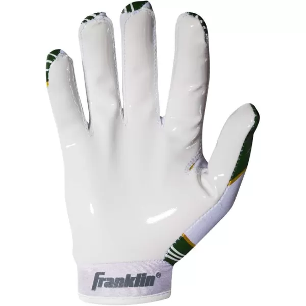 Franklin Sports Youth NFL Football Receiver Gloves  Kids Football Gloves Pair  NFL Team Logos and Silicone Palm  All Youth Sizes  Great Game Gear  Football Costume AccessoryGreen Bay Packers