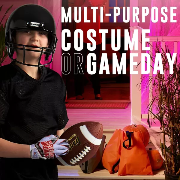 Franklin Sports Youth NFL Football Receiver Gloves  Kids Football Gloves Pair  NFL Team Logos and Silicone Palm  All Youth Sizes  Great Game Gear  Football Costume AccessoryCleveland Browns