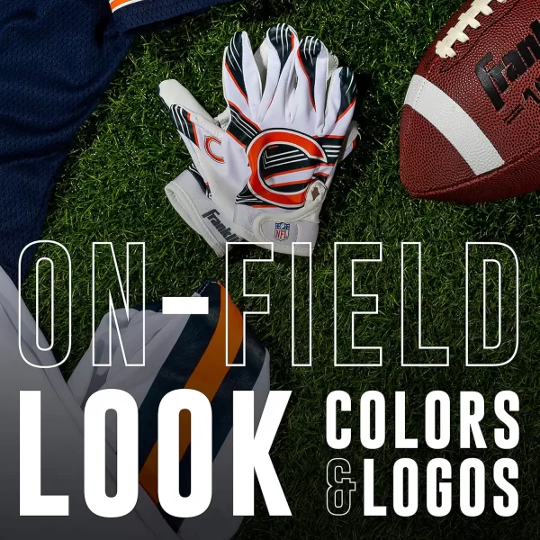 Franklin Sports Youth NFL Football Receiver Gloves  Kids Football Gloves Pair  NFL Team Logos and Silicone Palm  All Youth Sizes  Great Game Gear  Football Costume AccessoryChicago Bears