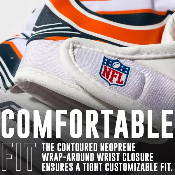 Franklin Sports Youth NFL Football Receiver Gloves  Kids Football Gloves Pair  NFL Team Logos and Silicone Palm  All Youth Sizes  Great Game Gear  Football Costume AccessoryChicago Bears