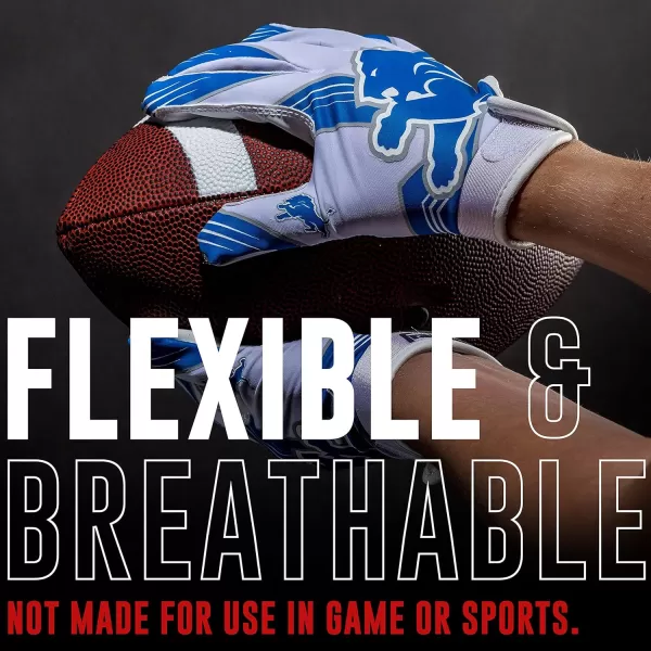 Franklin Sports Youth NFL Football Receiver Gloves  Kids Football Gloves Pair  NFL Team Logos and Silicone Palm  All Youth Sizes  Great Game Gear  Football Costume AccessoryDetroit Lions