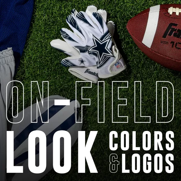 Franklin Sports Youth NFL Football Receiver Gloves  Kids Football Gloves Pair  NFL Team Logos and Silicone Palm  All Youth Sizes  Great Game Gear  Football Costume AccessoryDallas Cowboys