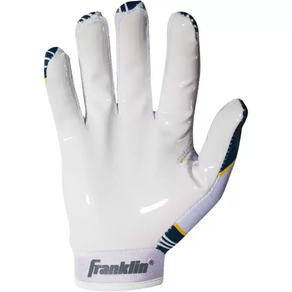 Franklin Sports Youth NFL Football Receiver Gloves  Kids Football Gloves Pair  NFL Team Logos and Silicone Palm  All Youth Sizes  Great Game Gear  Football Costume AccessoryLos Angeles Chargers