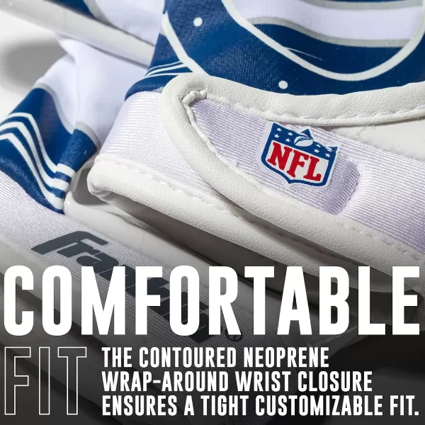 Franklin Sports Youth NFL Football Receiver Gloves  Kids Football Gloves Pair  NFL Team Logos and Silicone Palm  All Youth Sizes  Great Game Gear  Football Costume AccessoryIndianapolis Colts