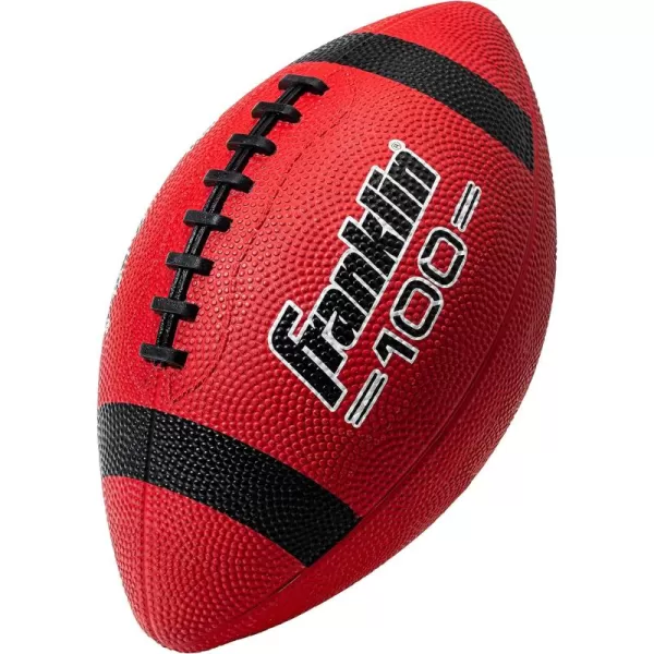 Franklin Sports Kids Junior Football  GripRite 100 Youth Junior Size Rubber Footballs  Peewee Kids Durable Outdoor Rubber Footballs  Single Footballs  6 Football Bulk Packs AvailableRedBlack
