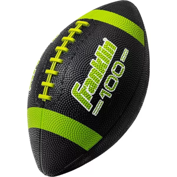 Franklin Sports Kids Junior Football  GripRite 100 Youth Junior Size Rubber Footballs  Peewee Kids Durable Outdoor Rubber Footballs  Single Footballs  6 Football Bulk Packs AvailableBlackOptic