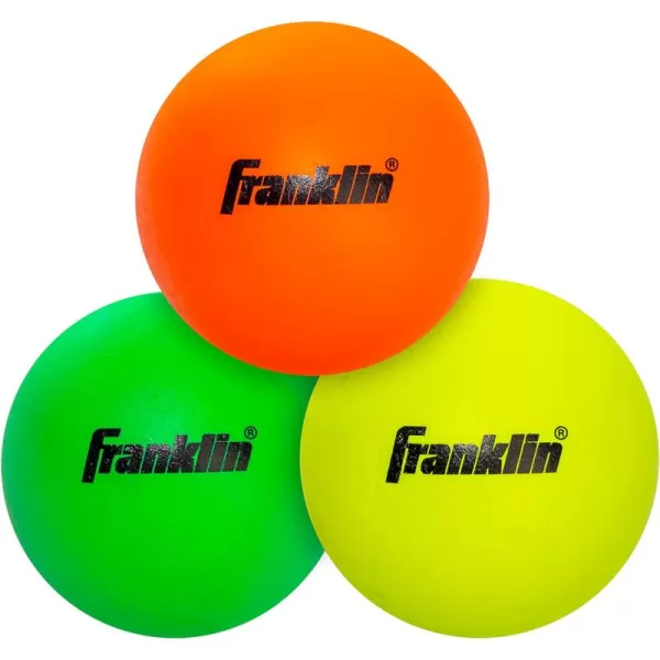 Franklin Sports Lacrosse Balls  Soft Rubber Lacrosse Balls for Kids  Perfect for Beginners ampamp First Time Players  Softer ampamp Smaller Construction than Regulation Balls  Bright Colors3Pack