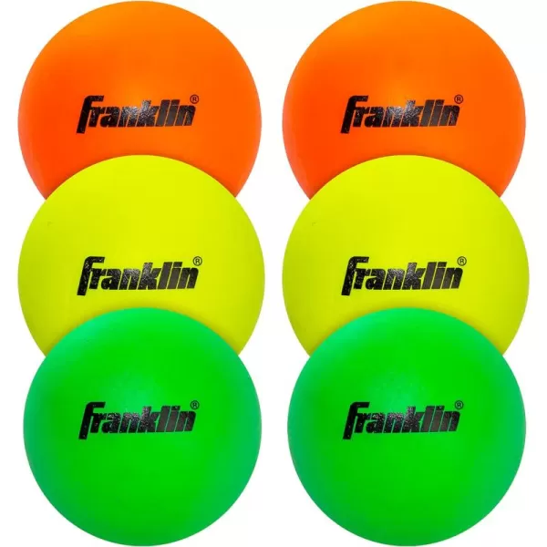 Franklin Sports Lacrosse Balls  Soft Rubber Lacrosse Balls for Kids  Perfect for Beginners ampamp First Time Players  Softer ampamp Smaller Construction than Regulation Balls  Bright Colors6Pack