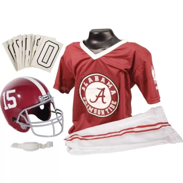 Franklin Sports NCAA Kids Football Uniform SetYouth Football Costume for Boys ampamp Girls  Set Includes Helmet Jersey ampamp PantsAlabama Crimson Tide