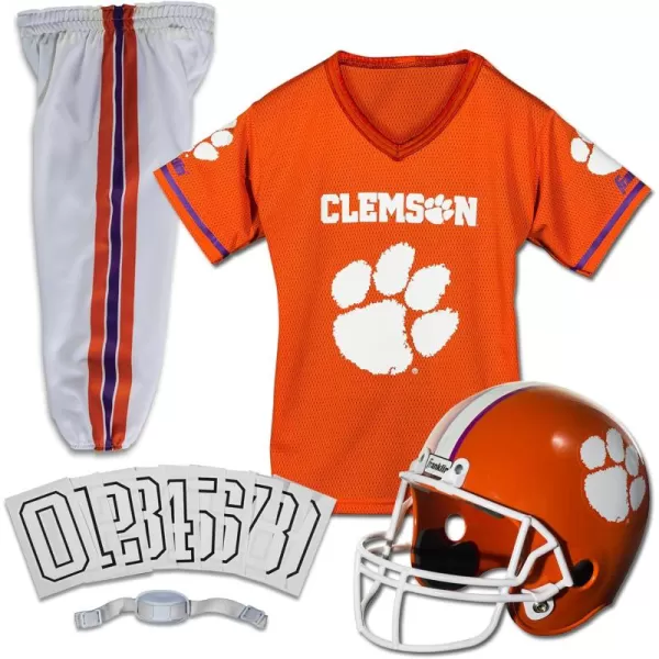 Franklin Sports NCAA Kids Football Uniform SetYouth Football Costume for Boys ampamp Girls  Set Includes Helmet Jersey ampamp PantsClemson Tigers