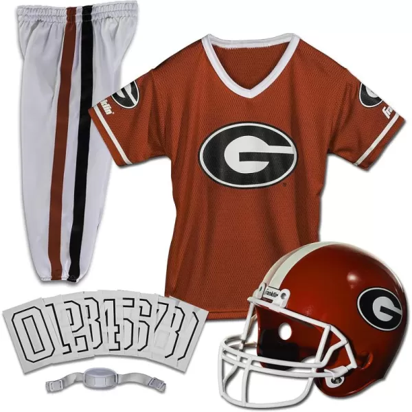 Franklin Sports NCAA Kids Football Uniform SetYouth Football Costume for Boys ampamp Girls  Set Includes Helmet Jersey ampamp PantsGeorgia Bulldogs