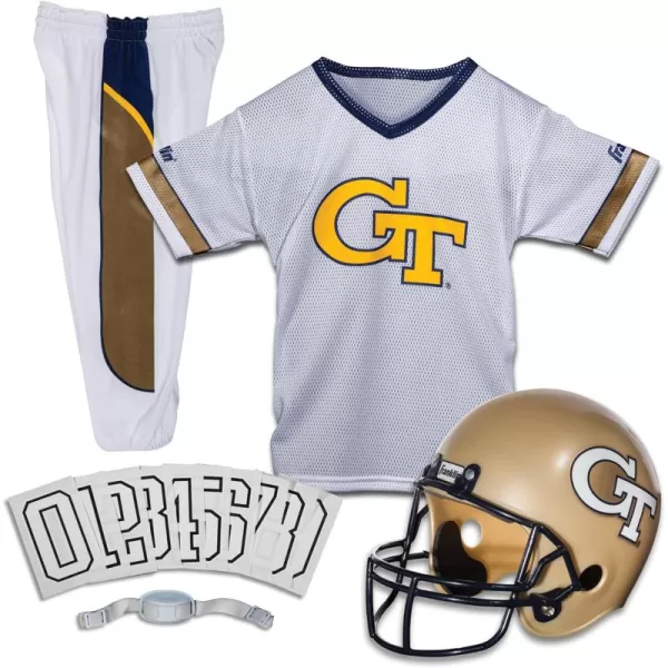 Franklin Sports NCAA Kids Football Uniform SetYouth Football Costume for Boys ampamp Girls  Set Includes Helmet Jersey ampamp PantsGeorgia Tech YellowJackets