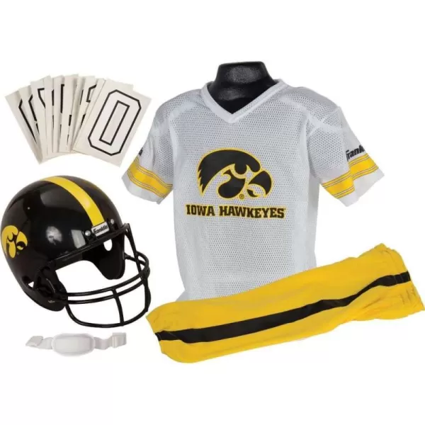 Franklin Sports NCAA Kids Football Uniform SetYouth Football Costume for Boys ampamp Girls  Set Includes Helmet Jersey ampamp PantsIowa Hawkeyes