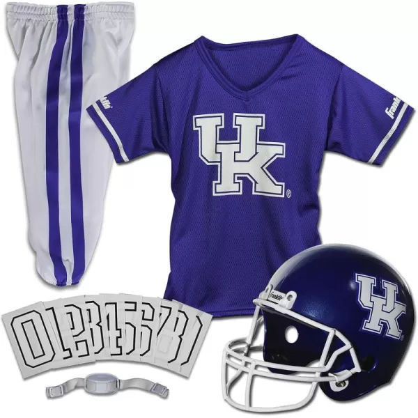 Franklin Sports NCAA Kids Football Uniform SetYouth Football Costume for Boys ampamp Girls  Set Includes Helmet Jersey ampamp PantsKentucky Wildcats