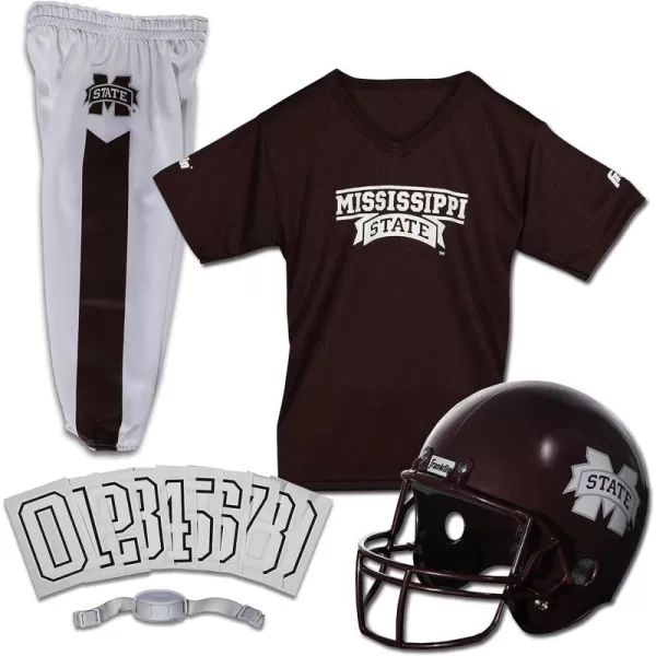 Franklin Sports NCAA Kids Football Uniform SetYouth Football Costume for Boys ampamp Girls  Set Includes Helmet Jersey ampamp PantsMississippi State Bulldogs